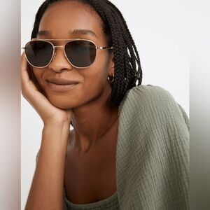 Madewell Fest Square Aviator Sunglasses